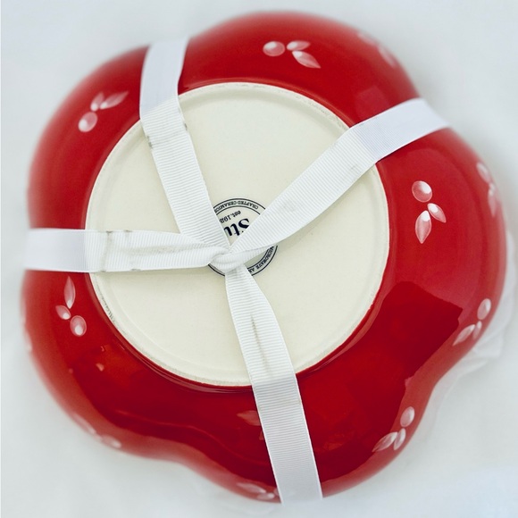 Potters Studio Floral Serving Bowl Hand Painted By Coastline Imports 8” Set Of 2 - Picture 3 of 5